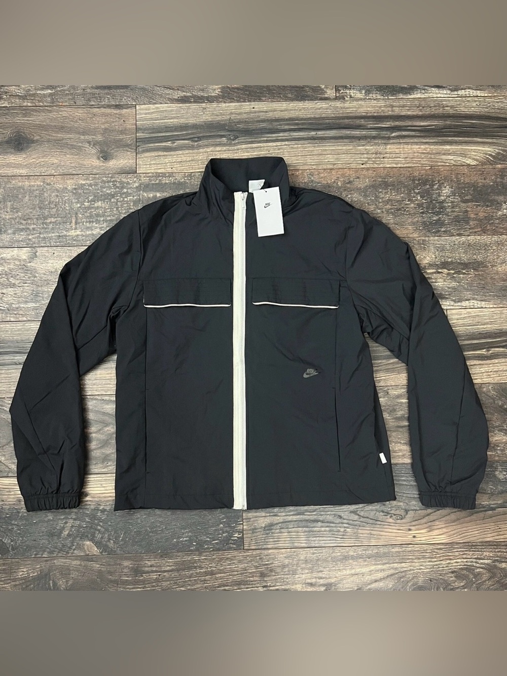 Nike Sportswear Style Essentials M65 Men’s Medium Black Full Zip Lined Jacket